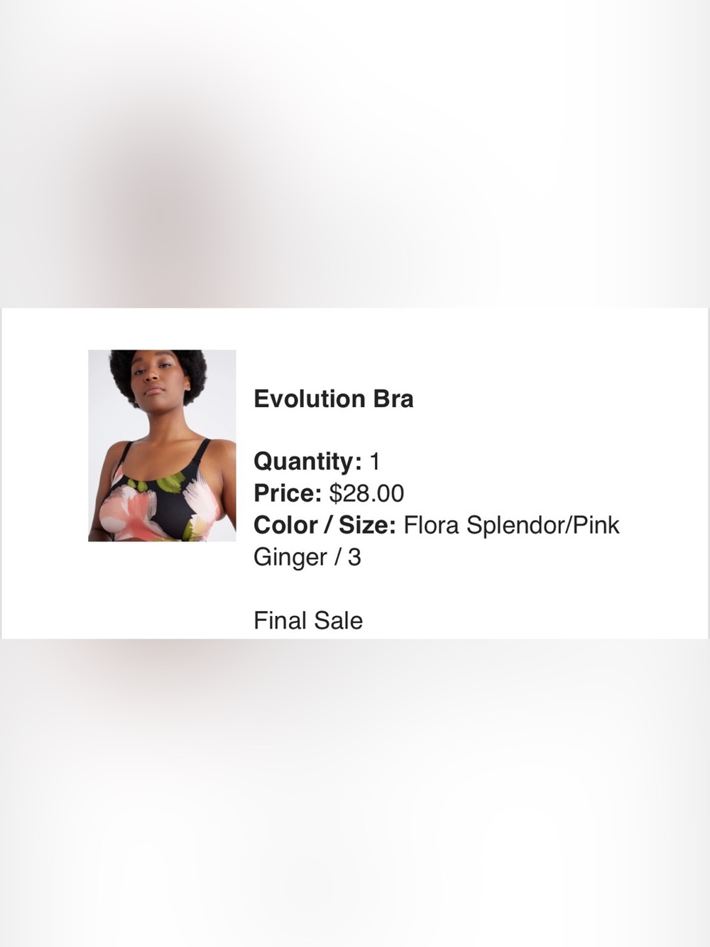 knix Evolution Bra — Floral Pink Ginger